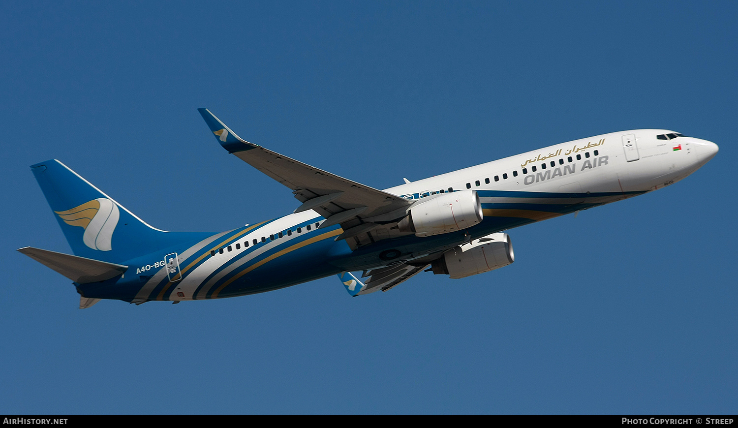 Aircraft Photo of A4O-BG | Boeing 737-8FZ | Oman Air | AirHistory.net #259103
