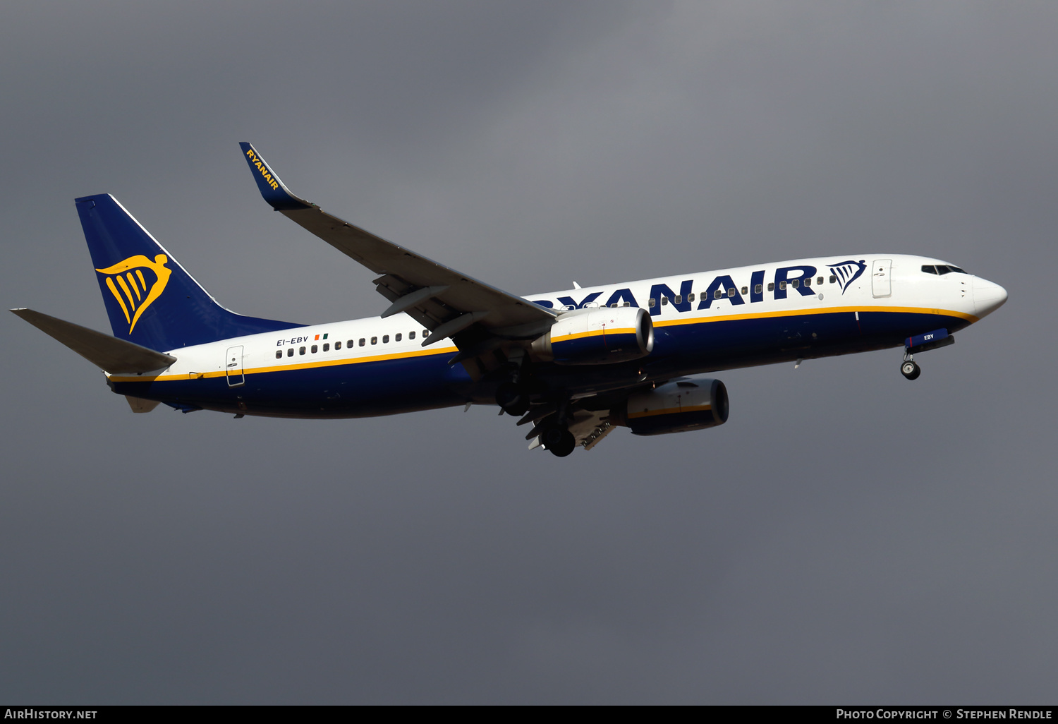 Aircraft Photo of EI-EBV | Boeing 737-8AS | Ryanair | AirHistory.net #259117