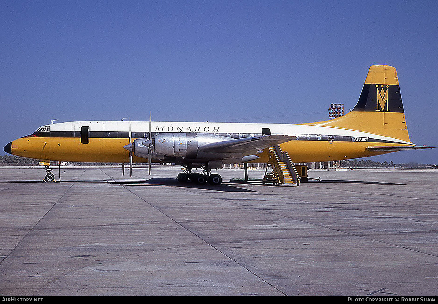 Aircraft Photo of G-ANCF | Bristol 175 Britannia 308 | Monarch Airlines | AirHistory.net #259263