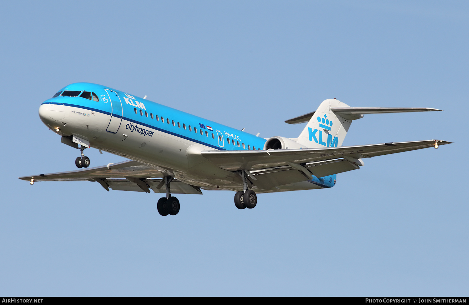 Aircraft Photo of PH-KZC | Fokker 70 (F28-0070) | KLM Cityhopper | AirHistory.net #259266