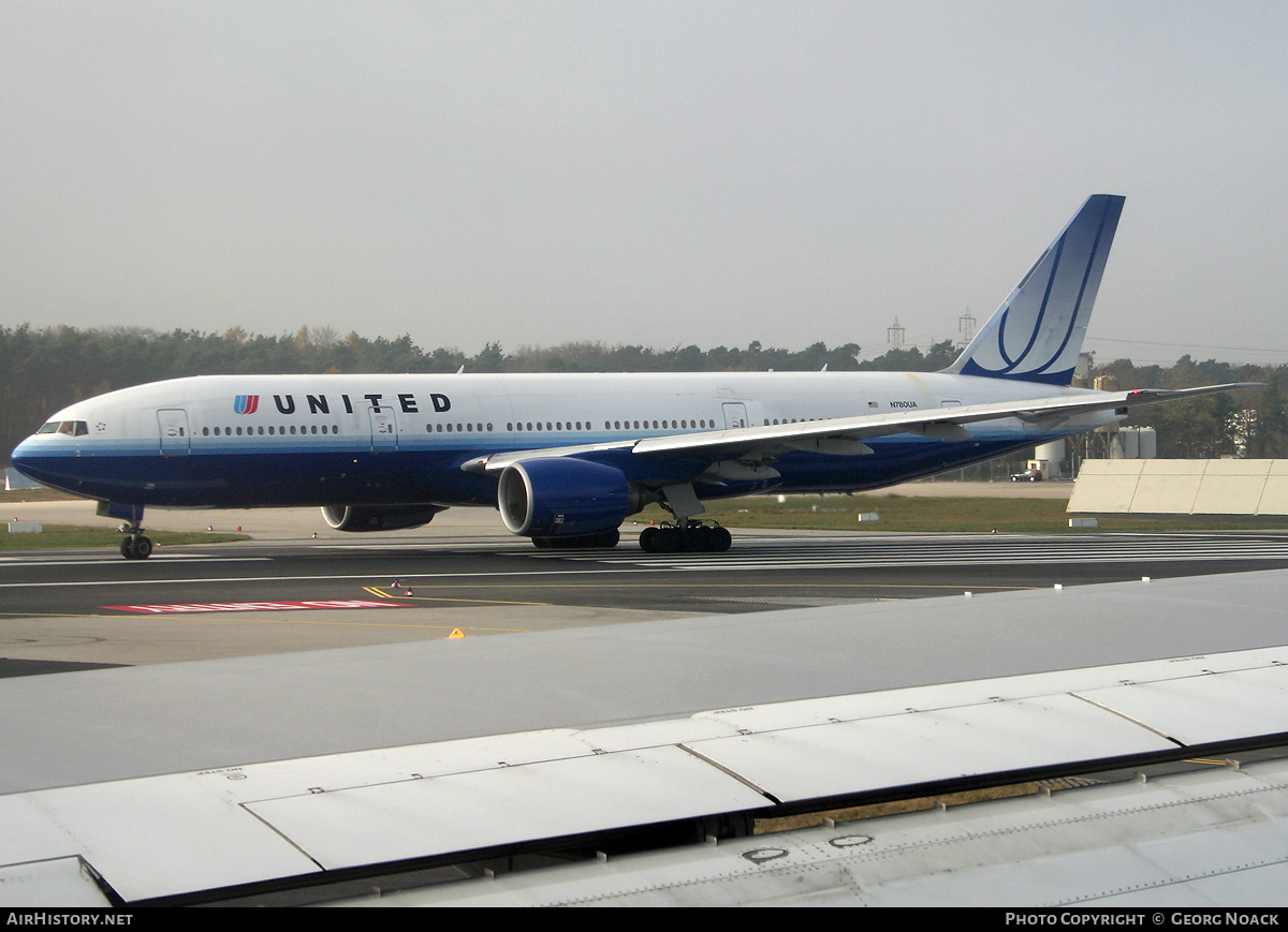 Aircraft Photo of N780UA | Boeing 777-222 | United Airlines | AirHistory.net #259411