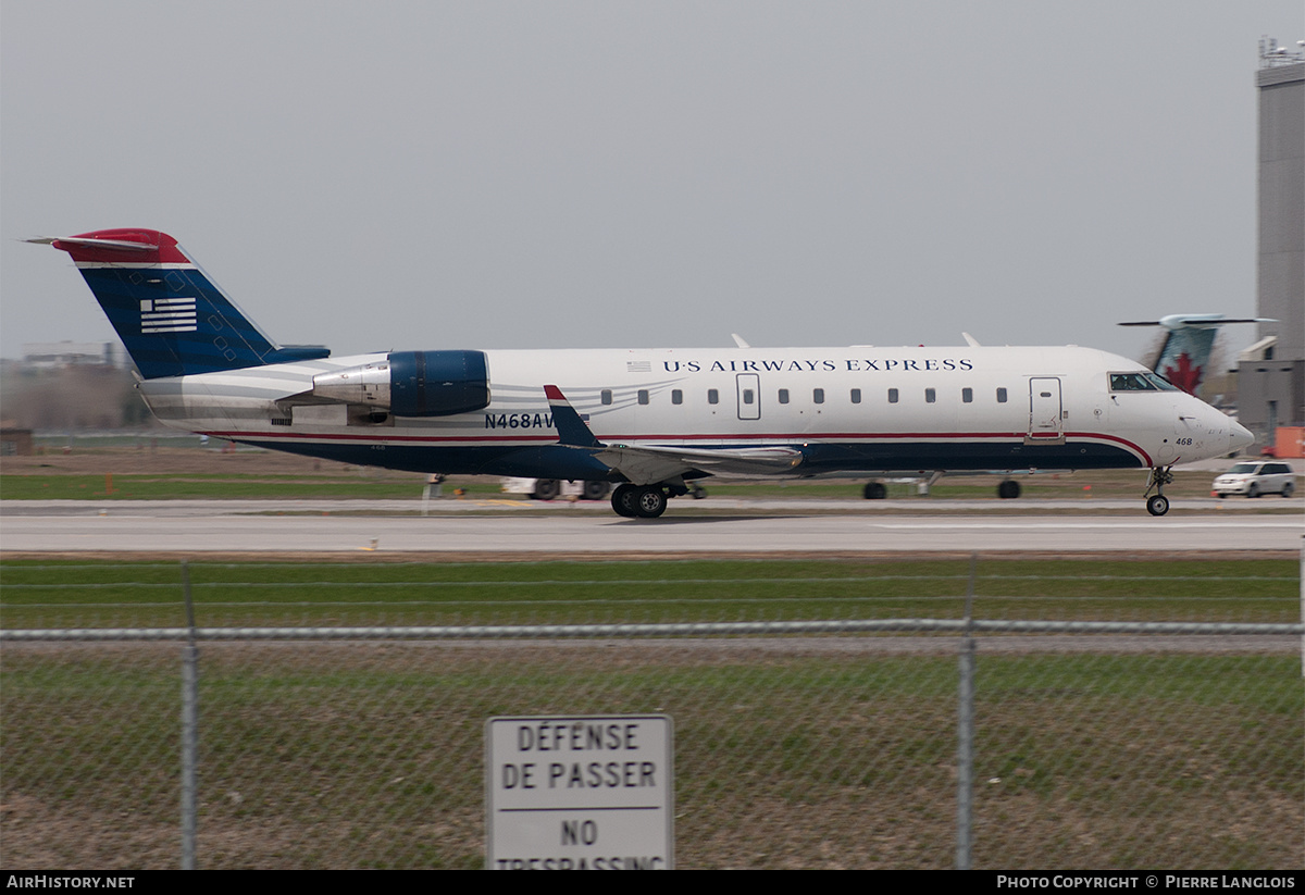 Aircraft Photo of N468AW | Bombardier CRJ-200LR (CL-600-2B19) | US Airways Express | AirHistory.net #259445