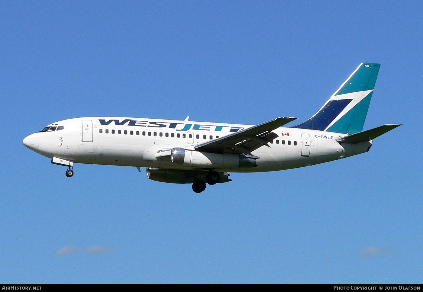 Aircraft Photo of C-GWJG | Boeing 737-275 | WestJet | AirHistory.net #259446