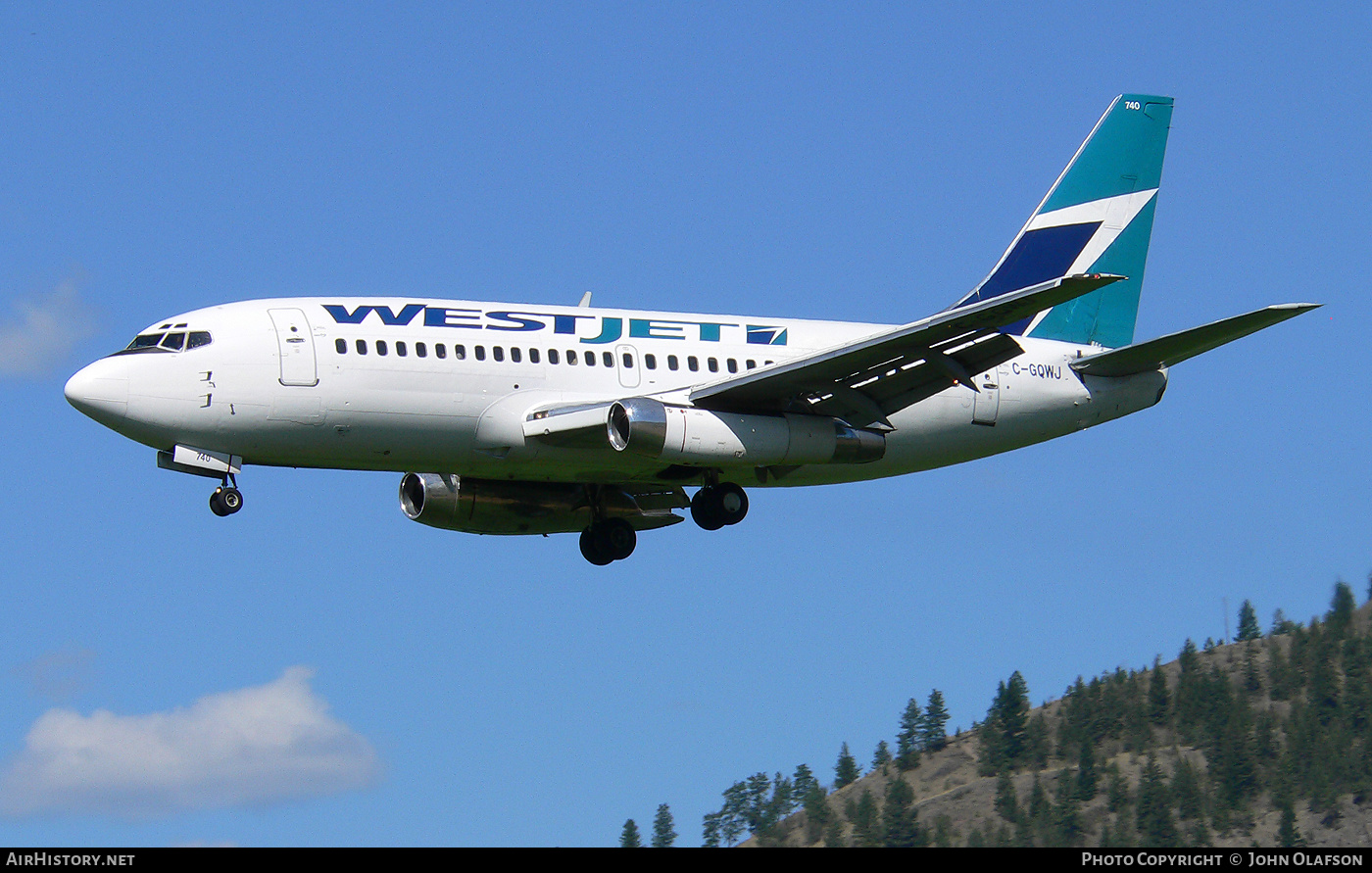 Aircraft Photo of C-GQWJ | Boeing 737-281 | WestJet | AirHistory.net #259466