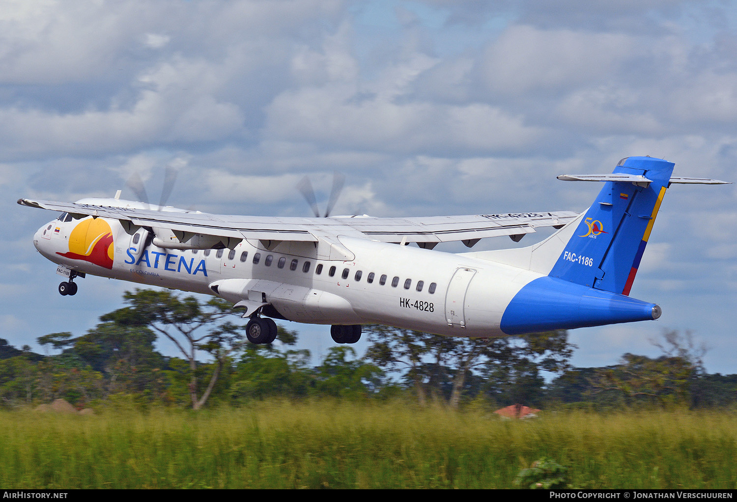 Aircraft Photo of FAC-1186 / HK-4828 | ATR ATR-72-212 | Colombia - Satena | AirHistory.net #259563