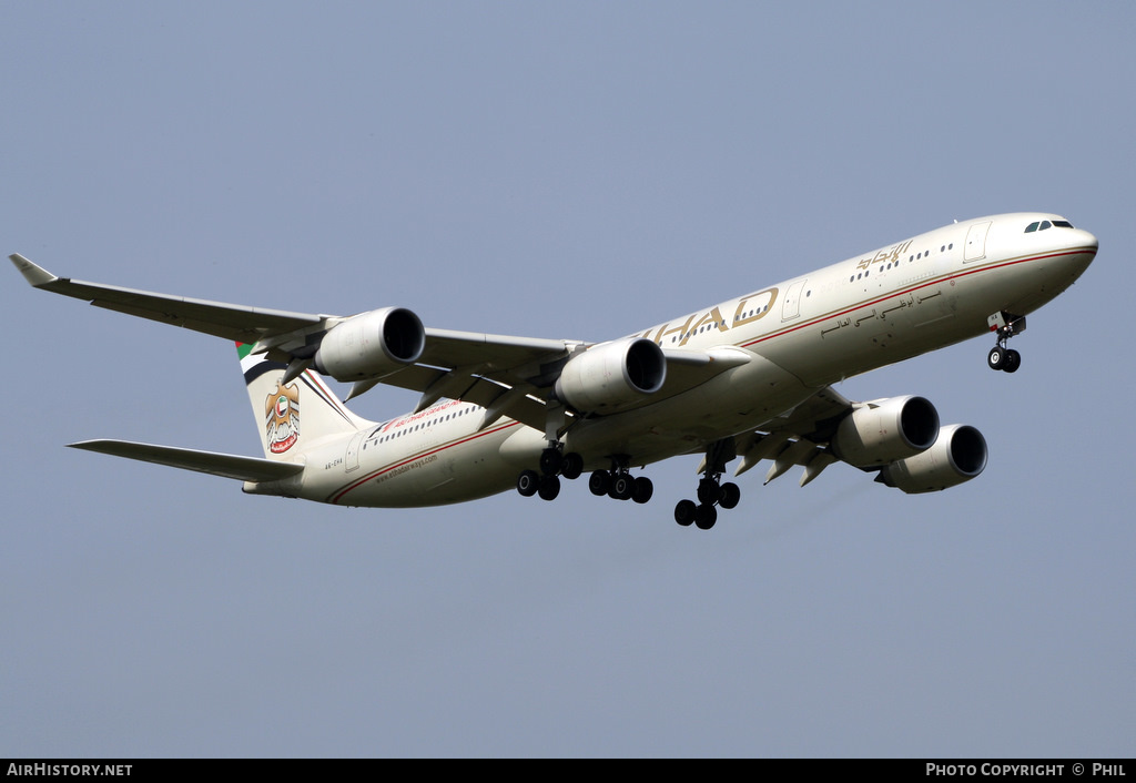 Aircraft Photo of A6-EHA | Airbus A340-541 | Etihad Airways | AirHistory.net #259641