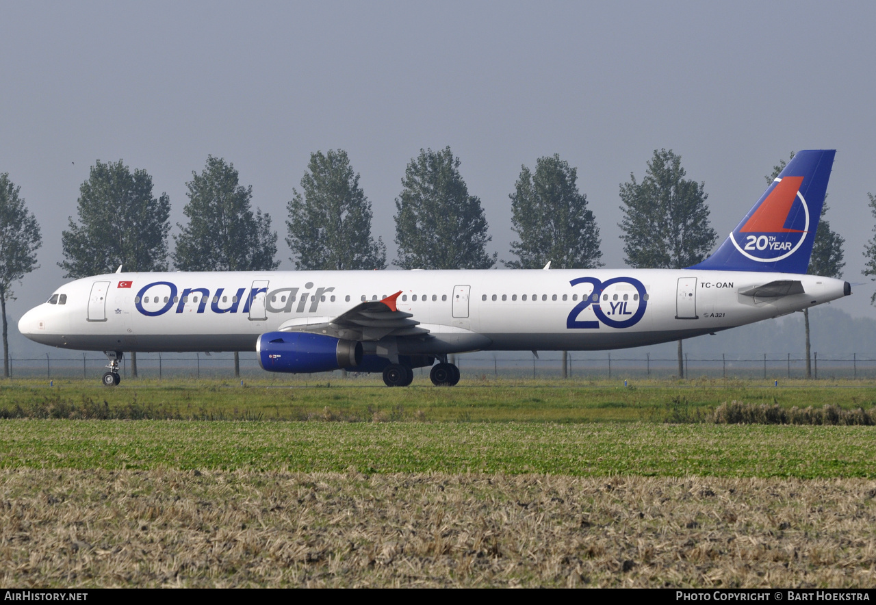 Aircraft Photo of TC-OAN | Airbus A321-231 | Onur Air | AirHistory.net #259735