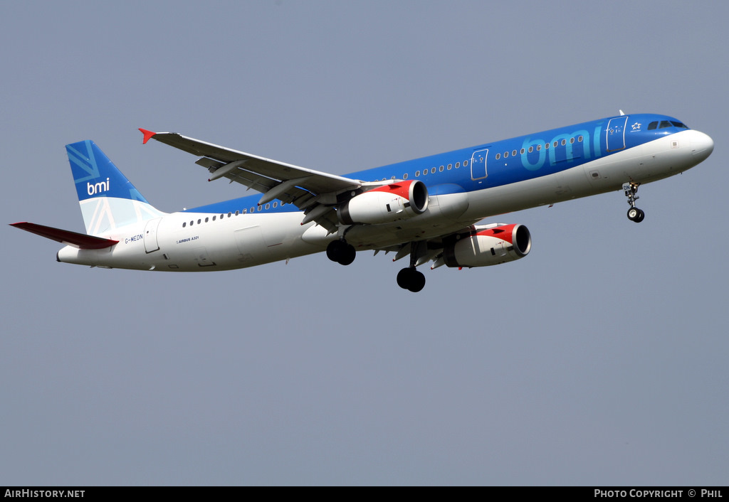 Aircraft Photo of G-MEDN | Airbus A321-231 | BMI - British Midland International | AirHistory.net #259754