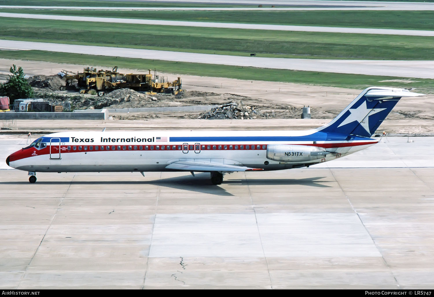 Aircraft Photo of N531TX | McDonnell Douglas DC-9-32 | Texas International Airlines | AirHistory.net #259898