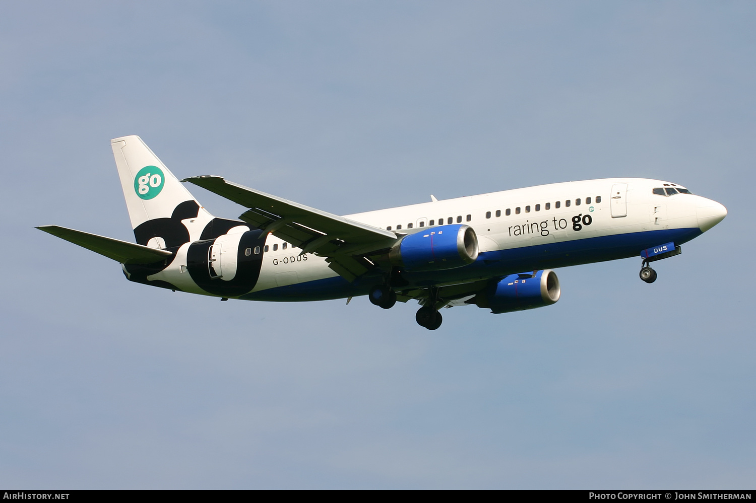 Aircraft Photo of G-ODUS | Boeing 737-36Q | Go Fly | AirHistory.net #259910