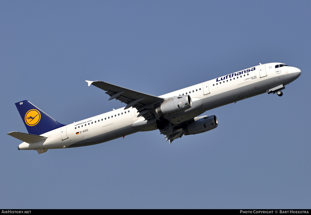 Aircraft Photo of D-AISO | Airbus A321-231 | Lufthansa | AirHistory.net #259912