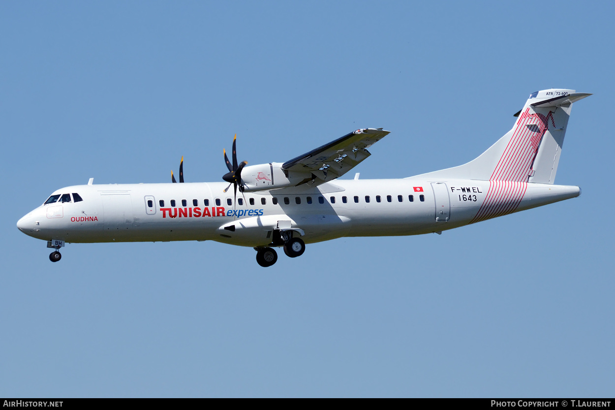 Aircraft Photo of F-WWEL | ATR ATR-72-600 (ATR-72-212A) | Tunisair Express | AirHistory.net #259923