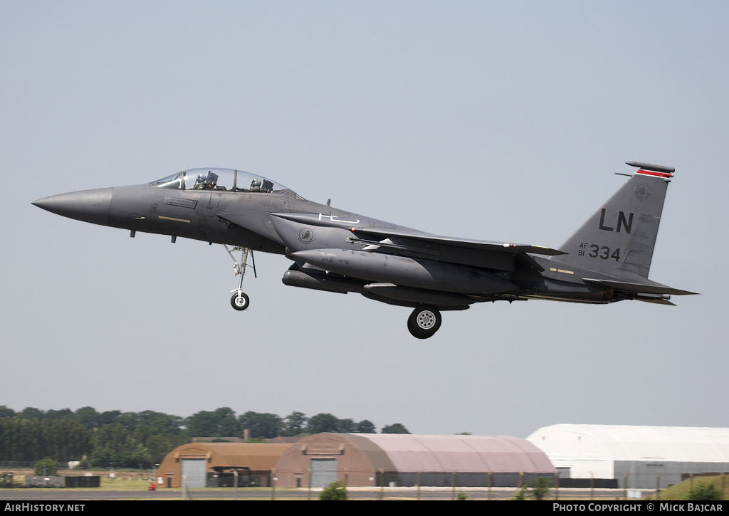 Aircraft Photo Of 91 0334 Mcdonnell Douglas F 15e Strike Eagle Usa Air Force Airhistory Net 259930