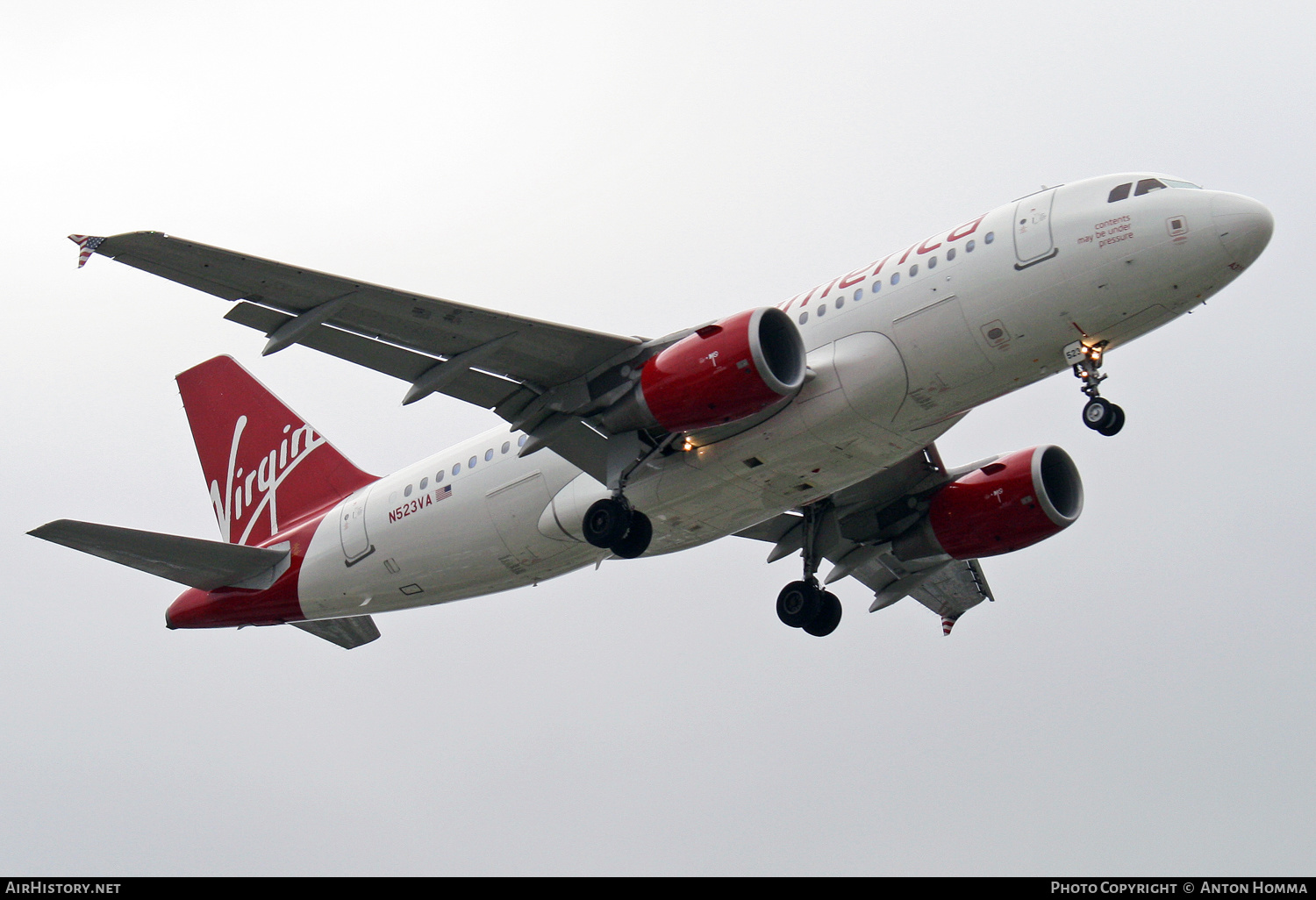 Aircraft Photo of N523VA | Airbus A319-112 | Virgin America | AirHistory.net #259997
