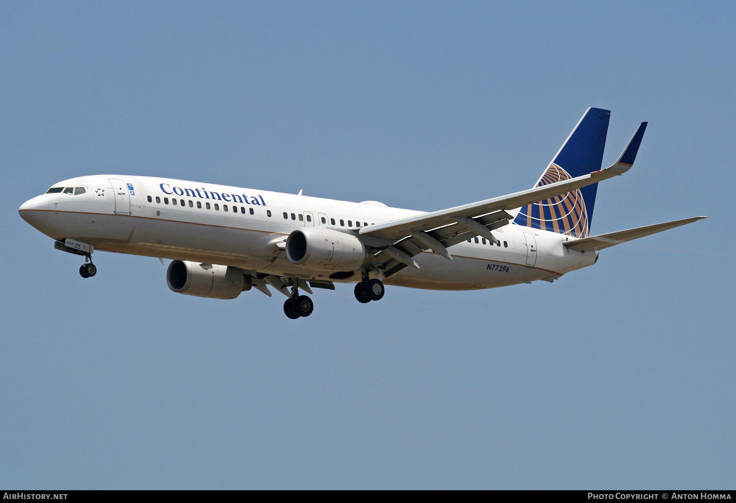 Aircraft Photo of N77296 | Boeing 737-824 | Continental Airlines | AirHistory.net #260021