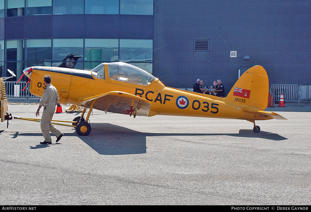 Aircraft Photo of C-FPOW | De Havilland Canada DHC-1B-2 Chipmunk | Canada - Air Force | AirHistory.net #260081