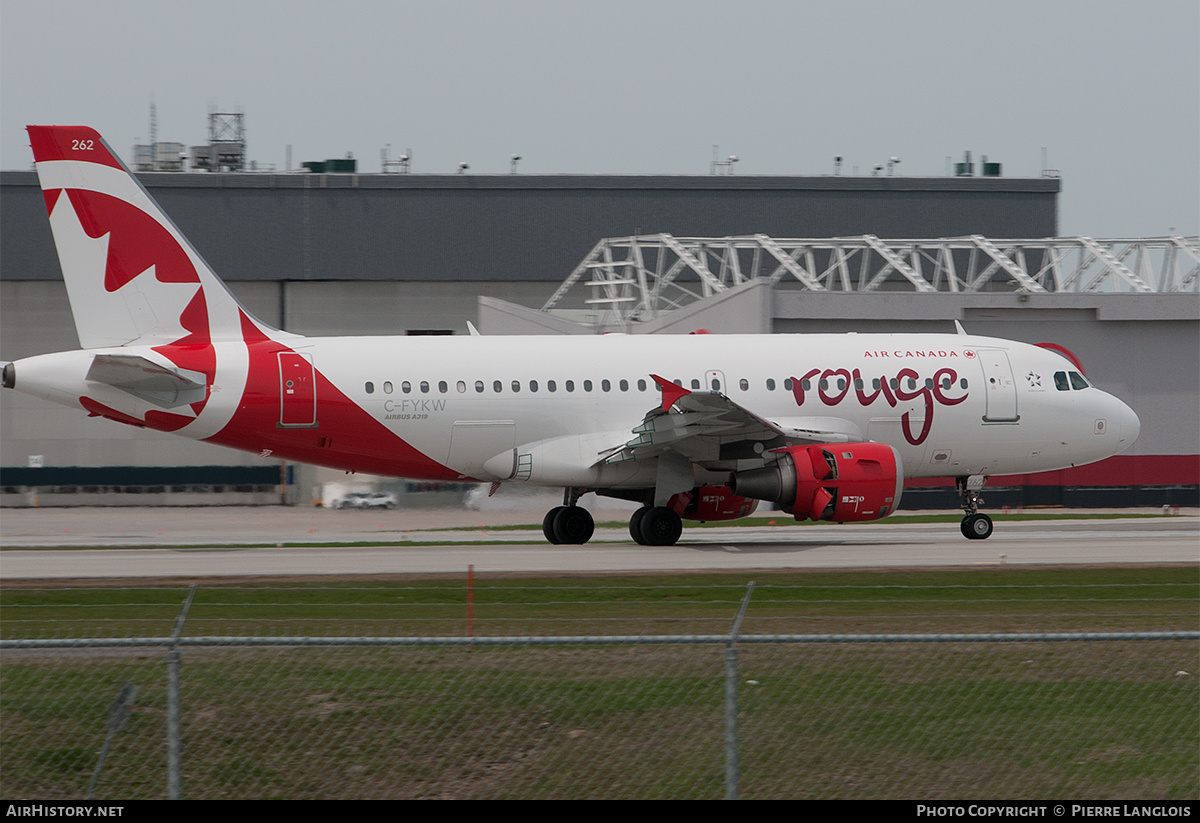 Aircraft Photo of C-FYKW | Airbus A319-114 | Air Canada Rouge | AirHistory.net #260120