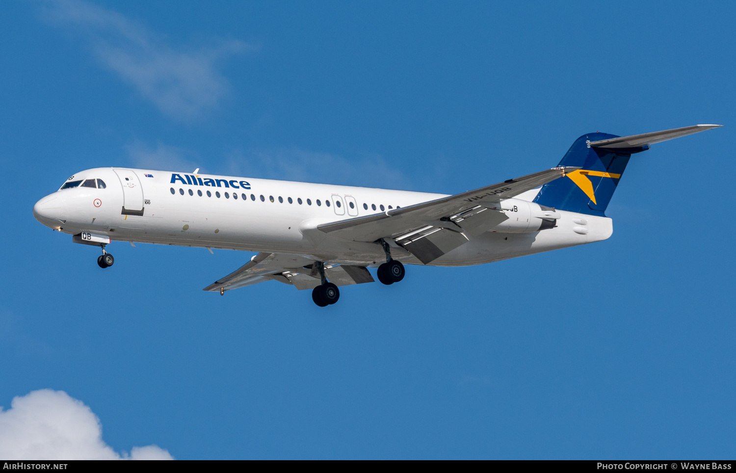 Aircraft Photo of VH-UQB | Fokker 100 (F28-0100) | Alliance Airlines | AirHistory.net #260195