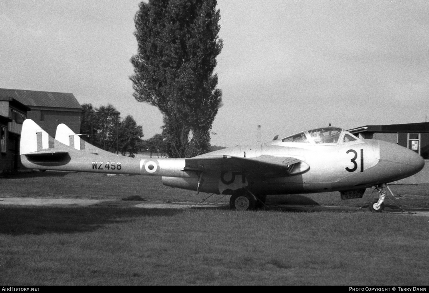 Aircraft Photo of WZ458 | De Havilland D.H. 115 Vampire T11 | UK - Air Force | AirHistory.net #260261