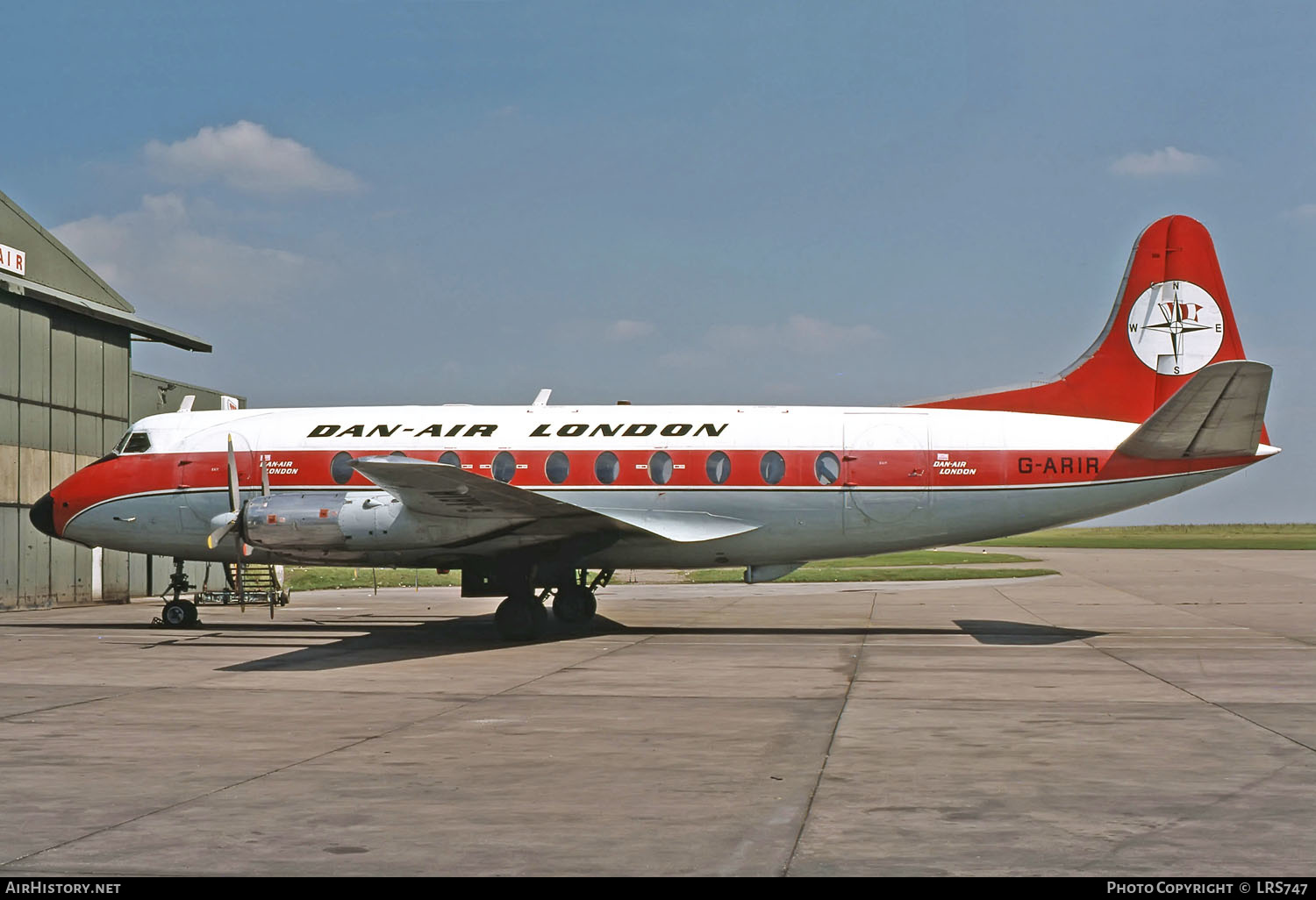 Aircraft Photo of G-ARIR | Vickers 708 Viscount | Dan-Air London | AirHistory.net #260277