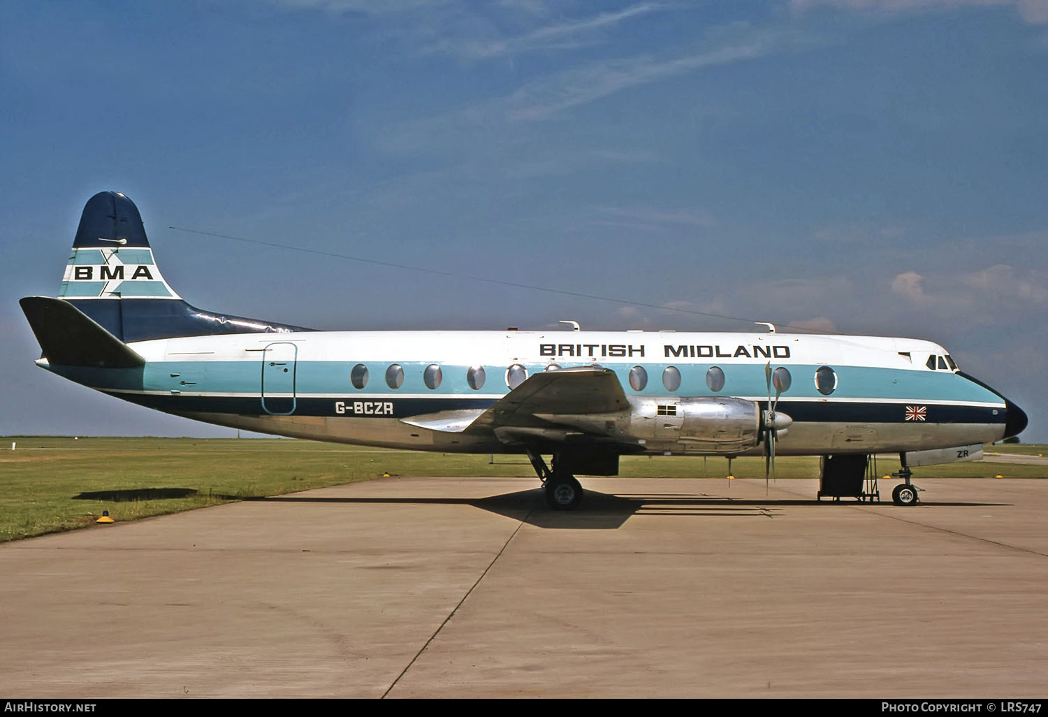Aircraft Photo of G-BCZR | Vickers 838 Viscount | British Midland Airways - BMA | AirHistory.net #260370