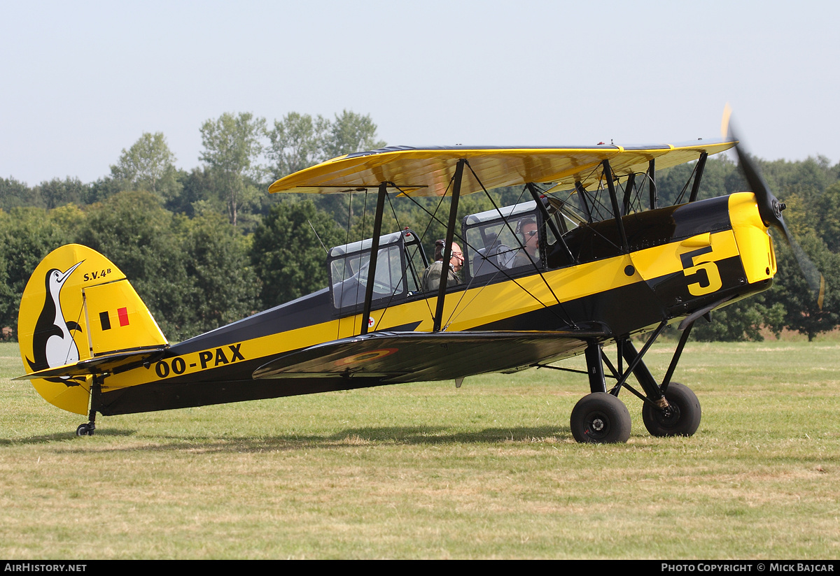 Aircraft Photo of OO-PAX | Stampe-Vertongen SV-4B | AirHistory.net #260424