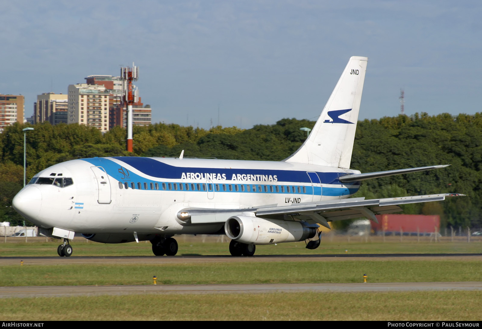 Aircraft Photo of LV-JND | Boeing 737-287C | Aerolíneas Argentinas | AirHistory.net #260627