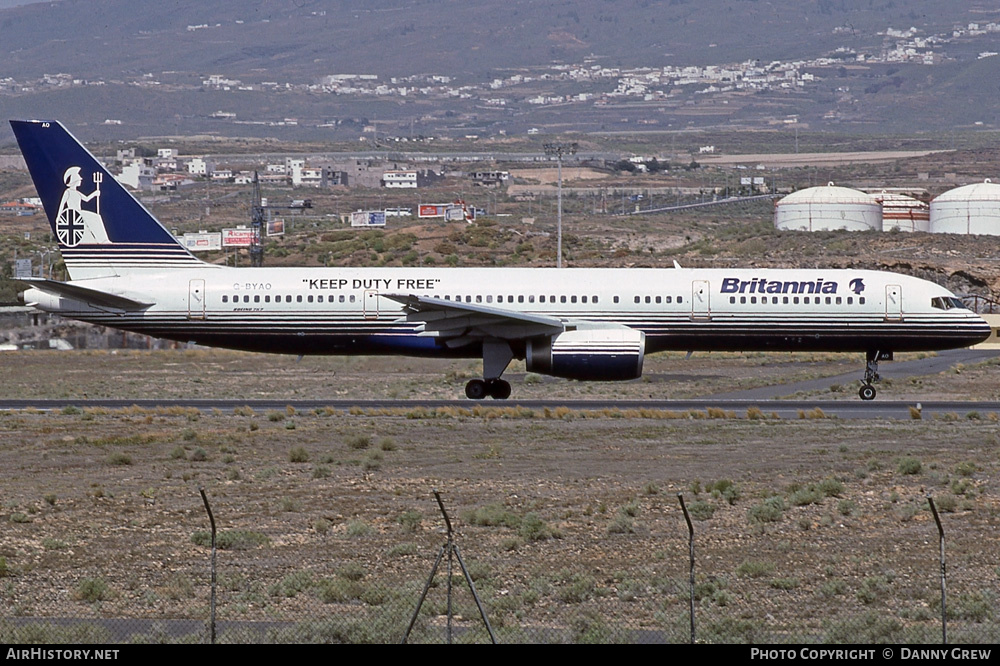 Aircraft Photo of G-BYAO | Boeing 757-204 | Britannia Airways | AirHistory.net #260790