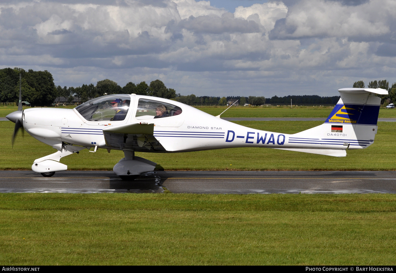 Aircraft Photo of D-EWAQ | Diamond DA40D Diamond Star TDI | Westflug Aachen | AirHistory.net #260857