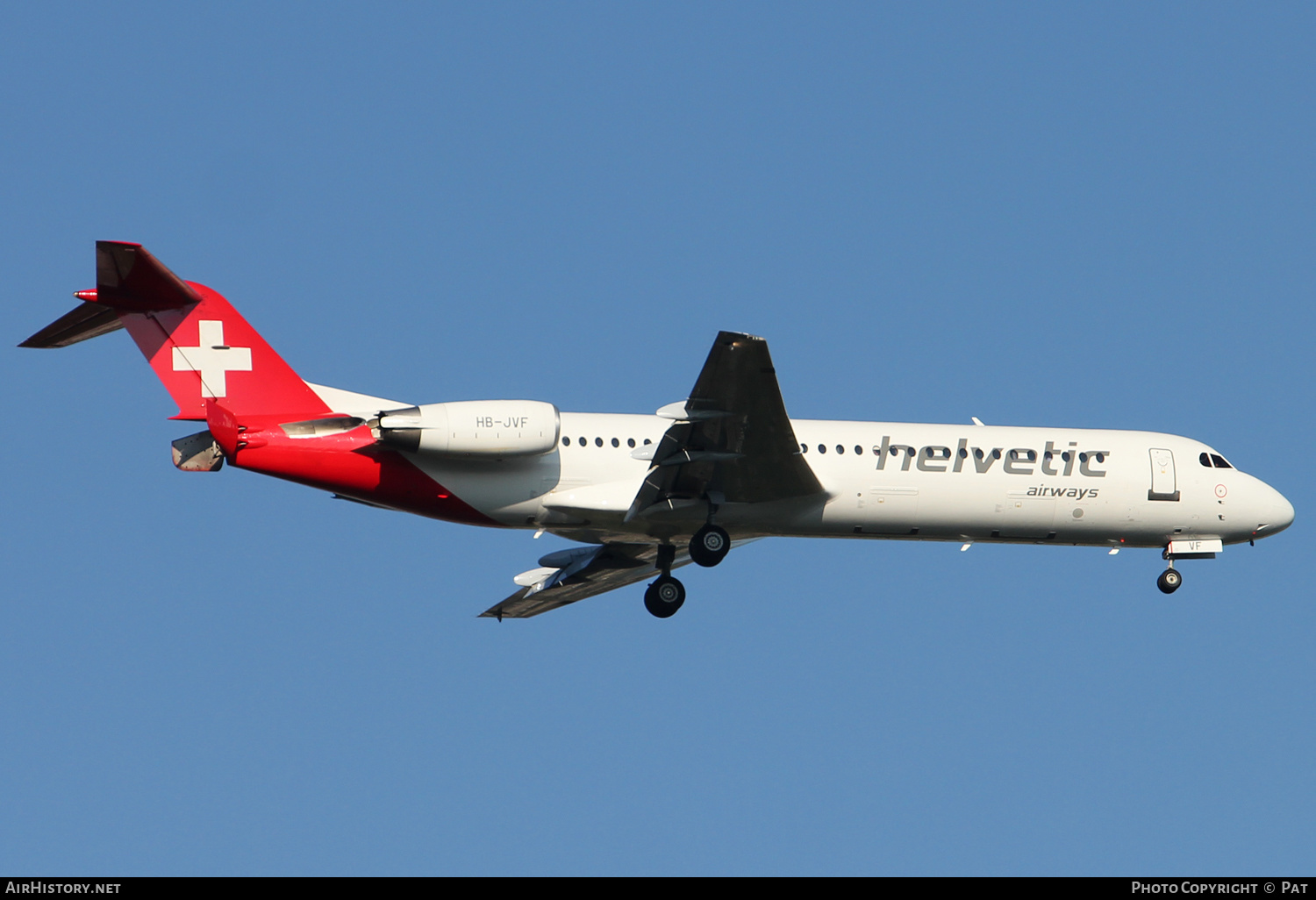 Aircraft Photo of HB-JVF | Fokker 100 (F28-0100) | Helvetic Airways | AirHistory.net #260906