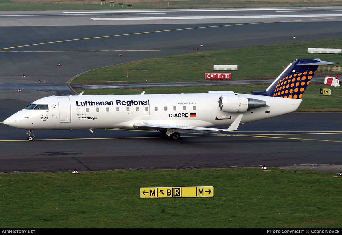 Aircraft Photo of D-ACRE | Bombardier CRJ-200ER (CL-600-2B19) | Lufthansa Regional | AirHistory.net #261128