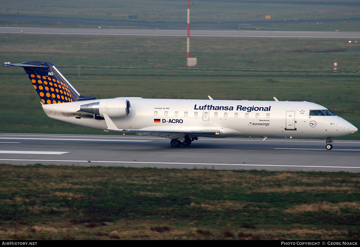 Aircraft Photo of D-ACRO | Bombardier CRJ-200LR (CL-600-2B19) | Lufthansa Regional | AirHistory.net #261129