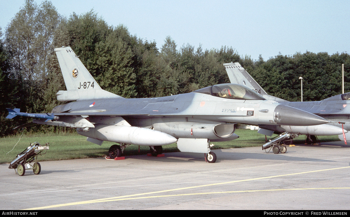 Aircraft Photo of J-874 | General Dynamics F-16AM Fighting Falcon | Netherlands - Air Force | AirHistory.net #261155