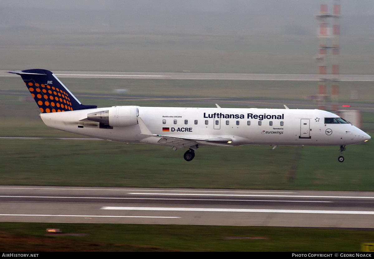 Aircraft Photo of D-ACRE | Bombardier CRJ-200ER (CL-600-2B19) | Lufthansa Regional | AirHistory.net #261237