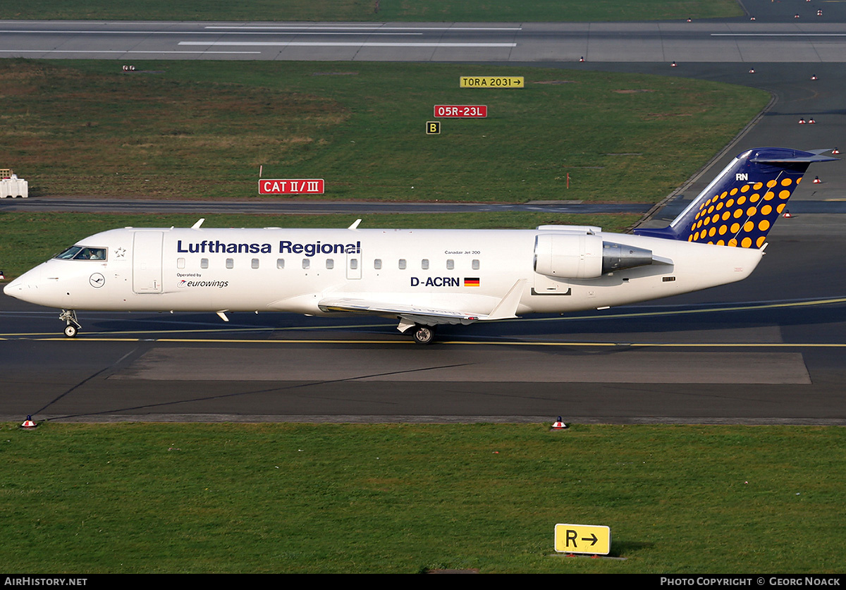 Aircraft Photo of D-ACRN | Bombardier CRJ-200LR (CL-600-2B19) | Lufthansa Regional | AirHistory.net #261251