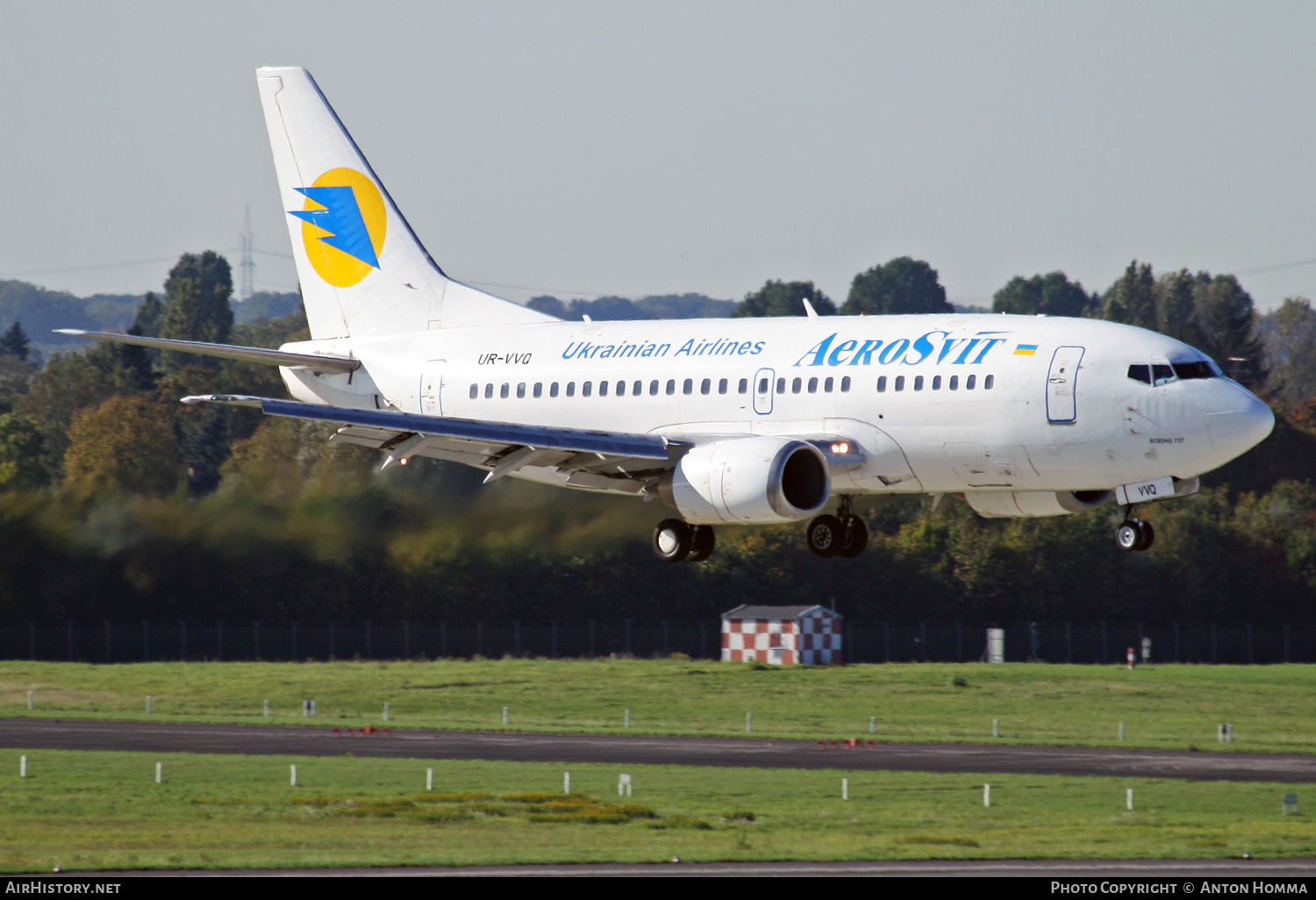 Aircraft Photo of UR-VVQ | Boeing 737-5L9 | AeroSvit Ukrainian Airlines | AirHistory.net #261267