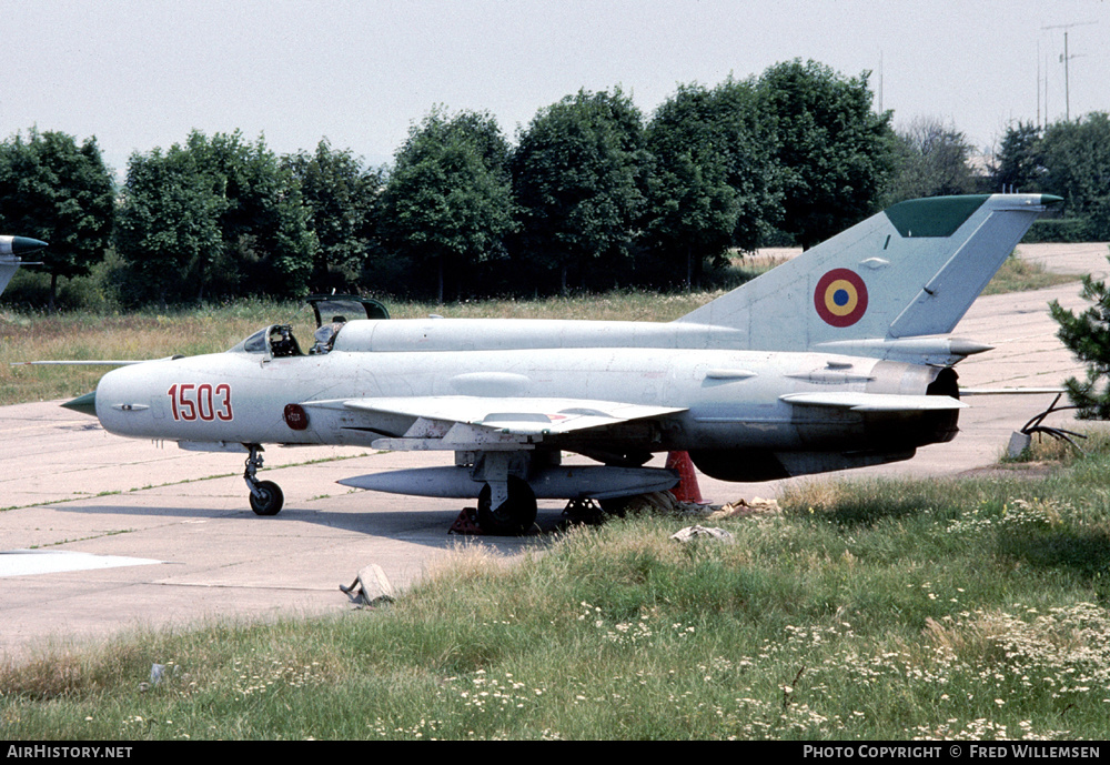 Aircraft Photo of 1503 | Mikoyan-Gurevich MiG-21R | Romania - Air Force | AirHistory.net #261335