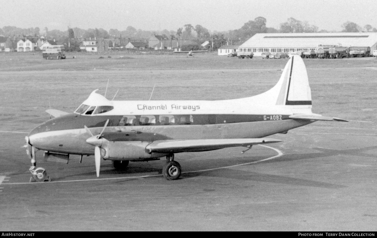 Aircraft Photo of G-AOBZ | De Havilland D.H. 104 Dove 1B | Channel Airways | AirHistory.net #261381