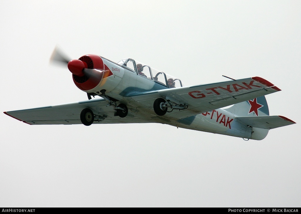 Aircraft Photo of G-TYAK | Yakovlev Yak-52 | Russia - Air Force | AirHistory.net #261430