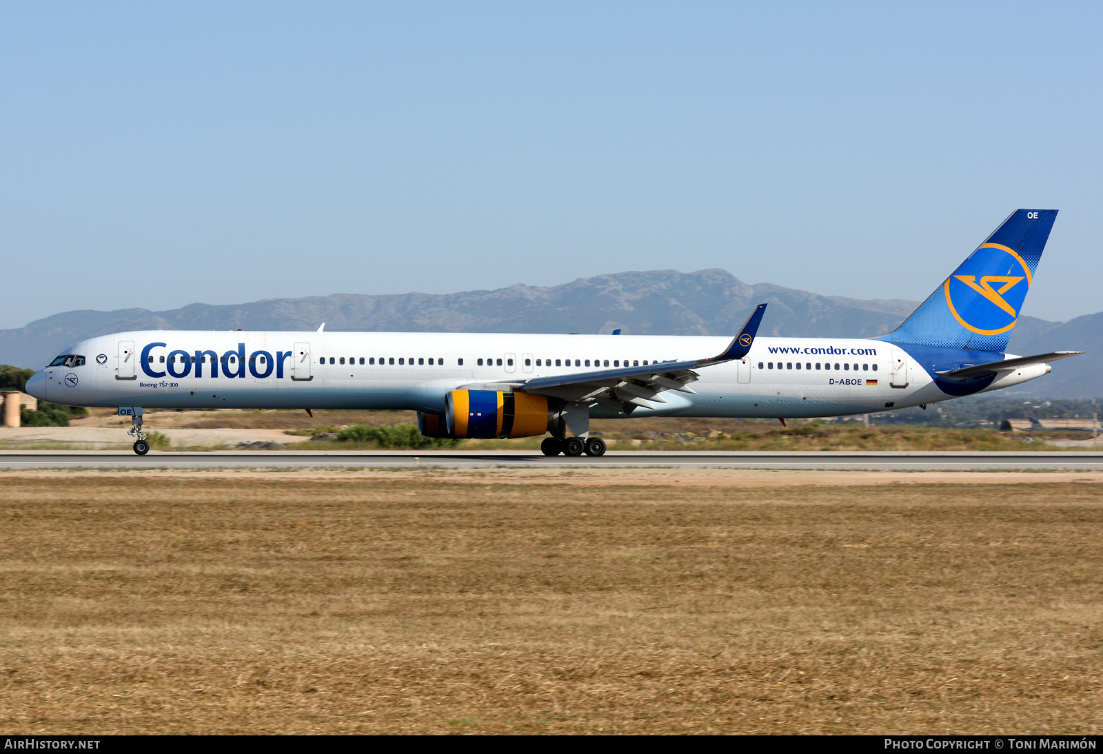 Aircraft Photo of D-ABOE | Boeing 757-330 | Condor Flugdienst | AirHistory.net #261473