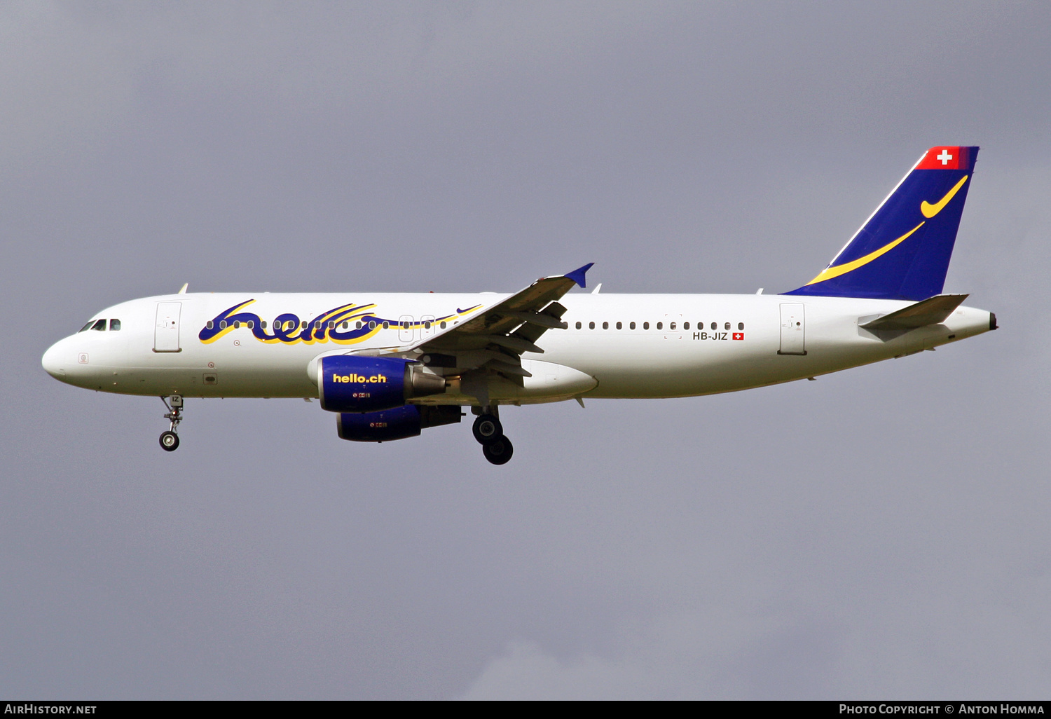 Aircraft Photo of HB-JIZ | Airbus A320-214 | Hello | AirHistory.net #261568