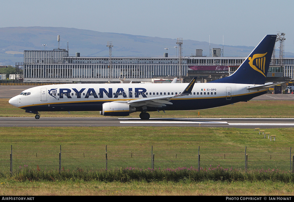 Aircraft Photo of EI-DPO | Boeing 737-8AS | Ryanair | AirHistory.net #261618