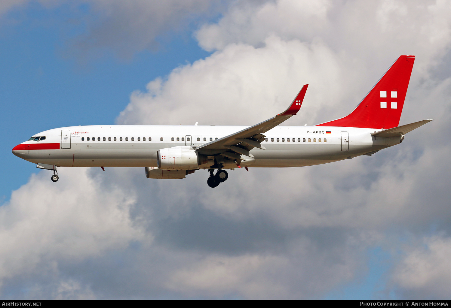 Aircraft Photo of D-APBC | Boeing 737-8BK | PrivatAir | AirHistory.net #261681