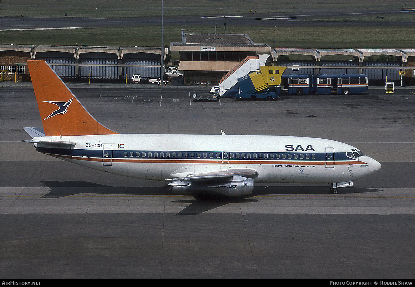 Aircraft Photo of ZS-SIG | Boeing 737-244/Adv | South African Airways - Suid-Afrikaanse Lugdiens | AirHistory.net #261826