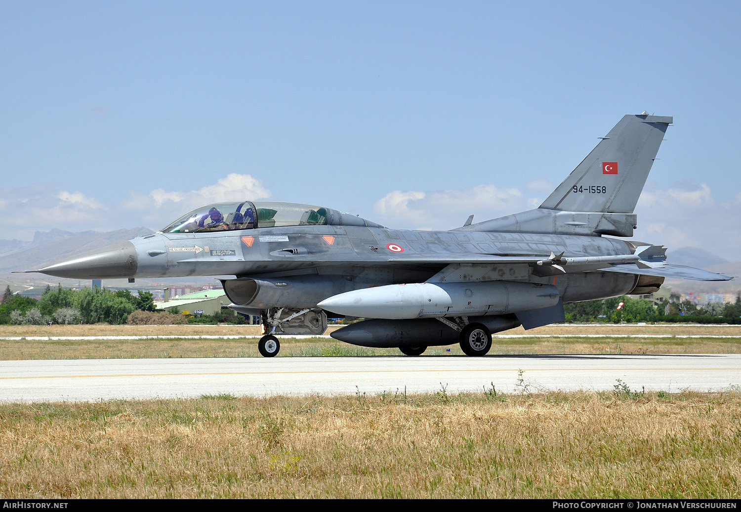 Aircraft Photo of 94-1558 | General Dynamics F-16D Fighting Falcon | Turkey - Air Force | AirHistory.net #262151