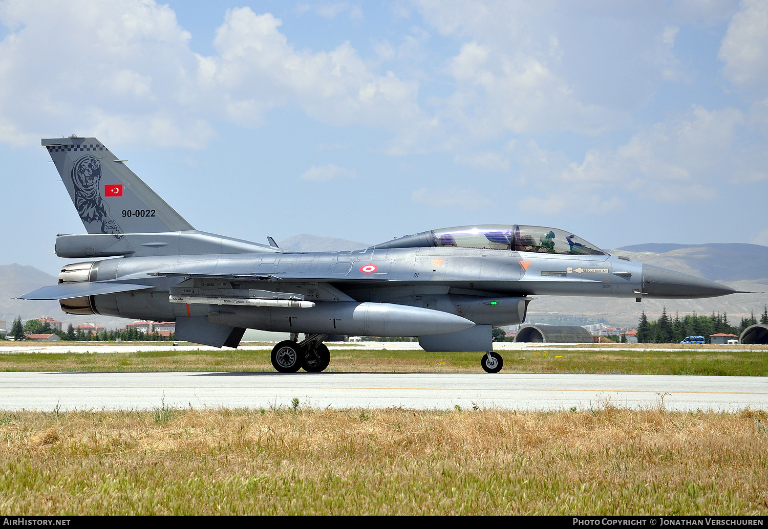 Aircraft Photo of 90-0022 | General Dynamics F-16D Fighting Falcon | Turkey - Air Force | AirHistory.net #262170