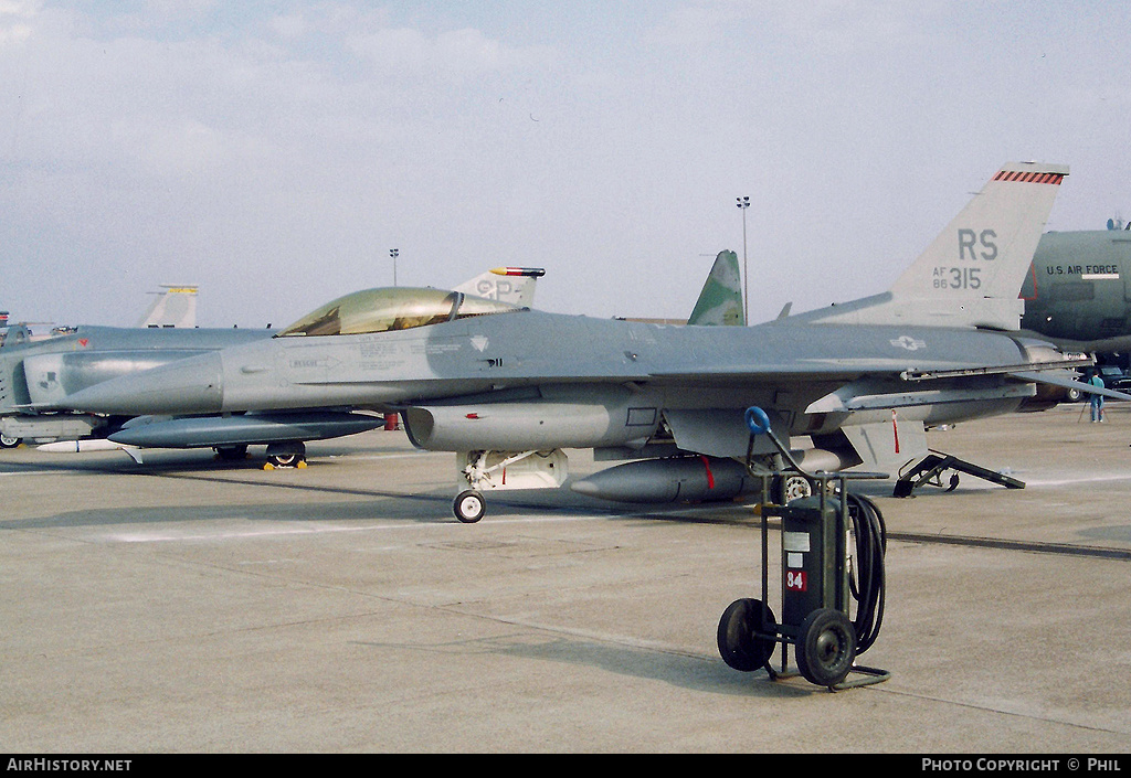 Aircraft Photo of 86-0315 / AF86-315 | General Dynamics F-16C Fighting Falcon | USA - Air Force | AirHistory.net #262219