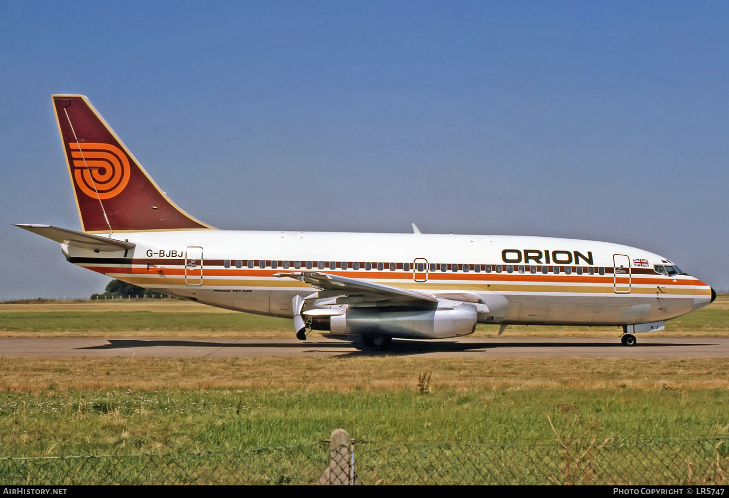 Aircraft Photo of G-BJBJ | Boeing 737-2T5/Adv | Orion Airways | AirHistory.net #262359