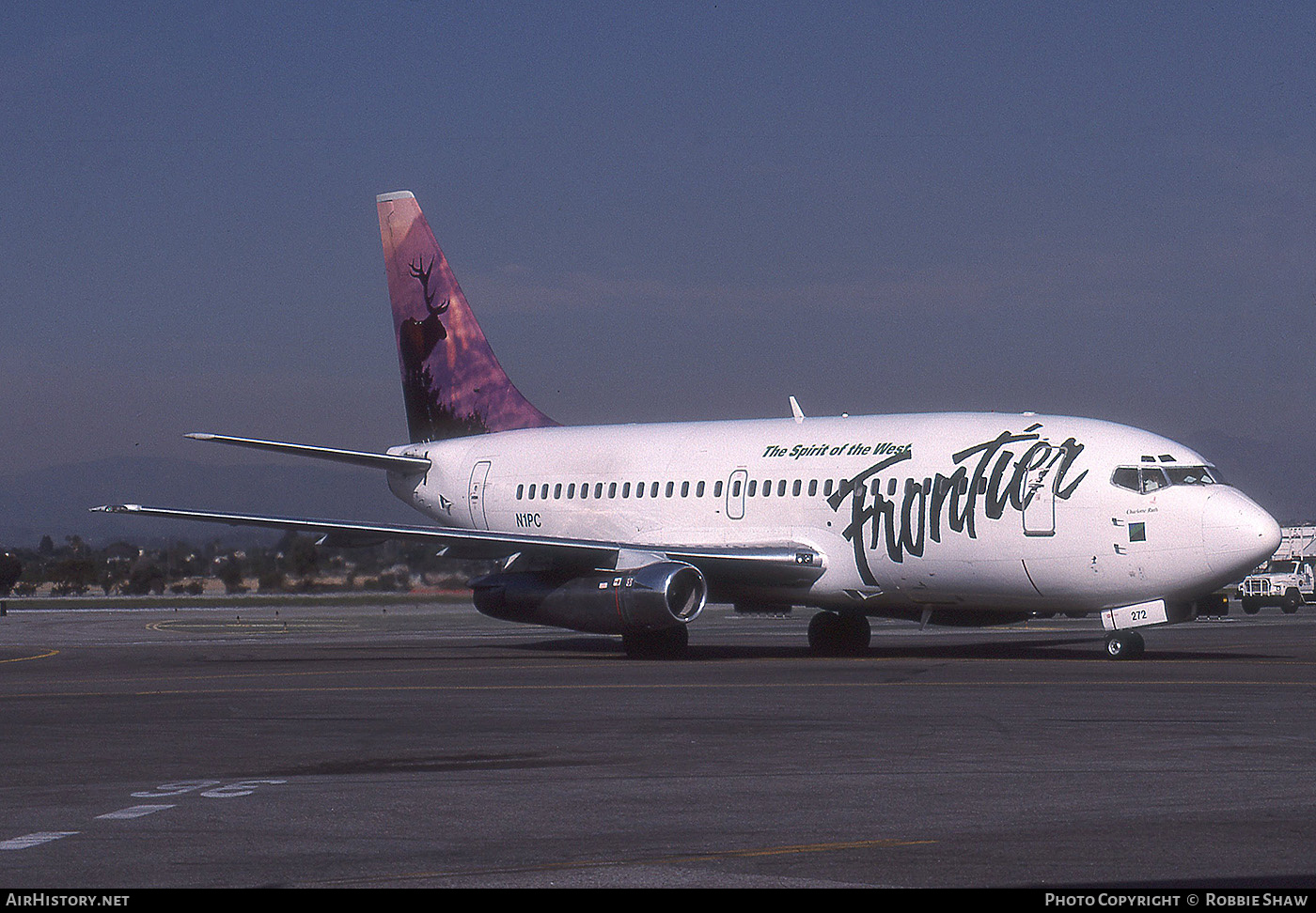 Aircraft Photo of N1PC | Boeing 737-2P6/Adv | Frontier Airlines | AirHistory.net #262439