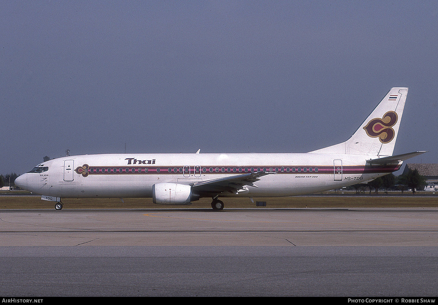 Aircraft Photo of HS-TDG | Boeing 737-4D7 | Thai Airways International | AirHistory.net #262441